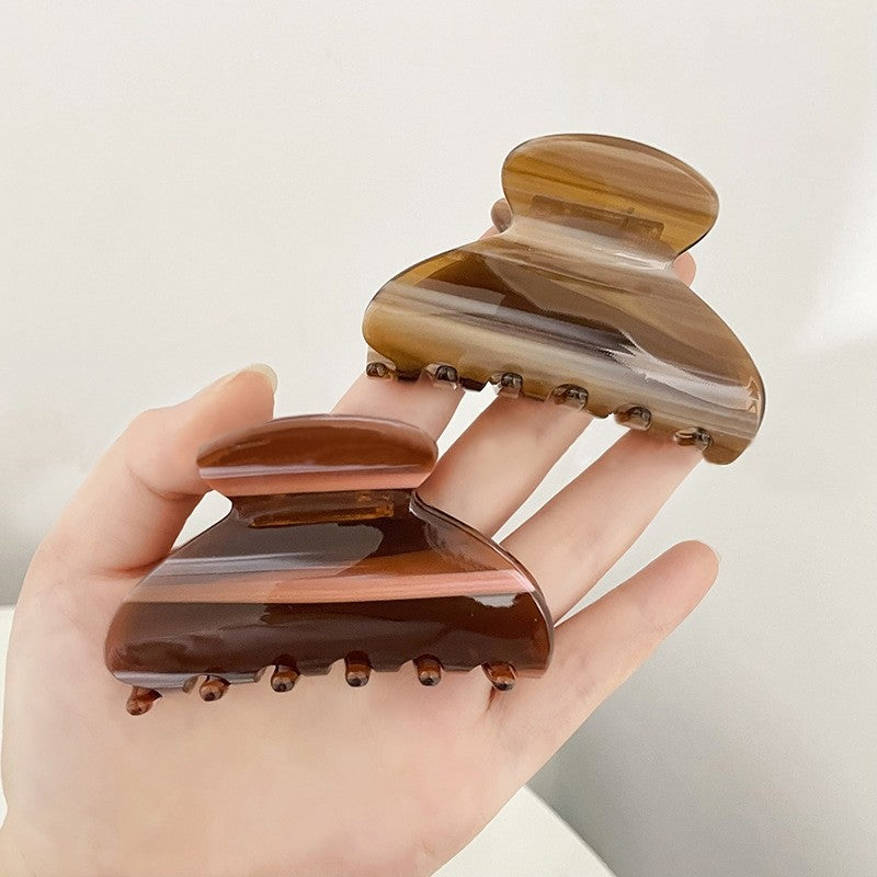 Wood Grain Hair Claw Clip