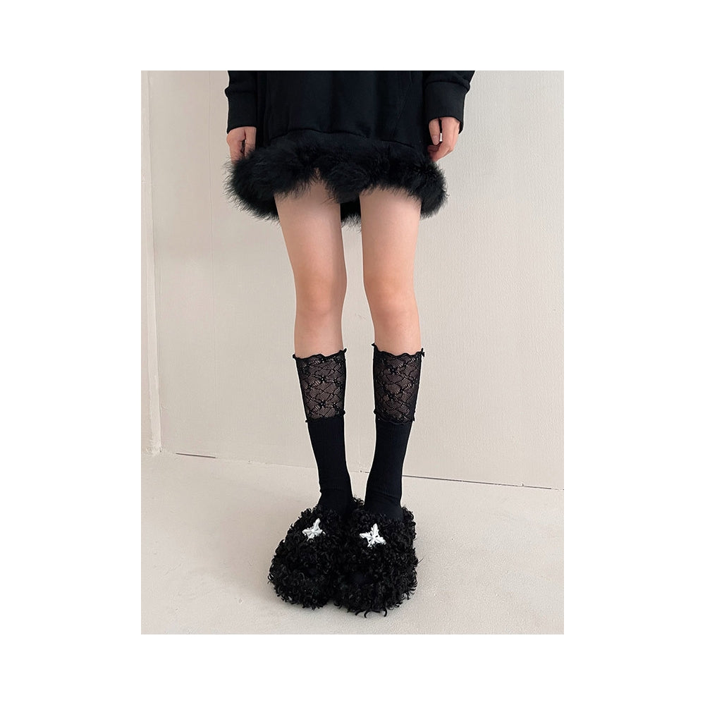 Leisure Fashion Split-Joint Lace Socks Accessories