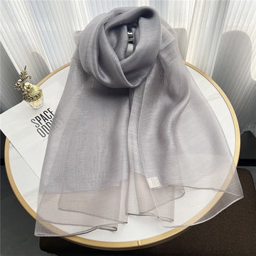 Fashion Plaid Scarf With Gold Trim