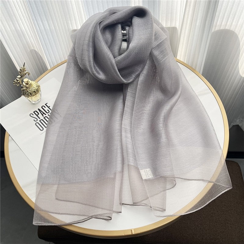 Fashion Plaid Scarf With Gold Trim