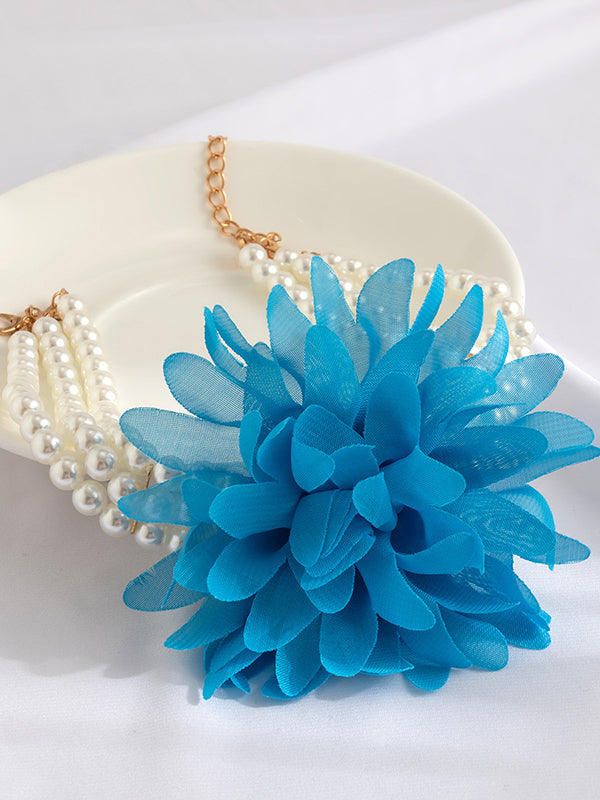 Three-Dimensional Flower Necklaces Accessories