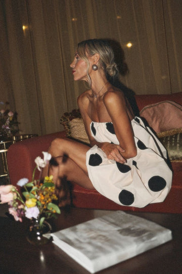 Polka Dot Print Bodycon Mini Dress