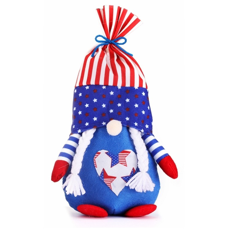 Fabric Plush Gnomes For Independence Day