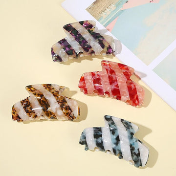 Stripes Marbled Hair Claw Clip