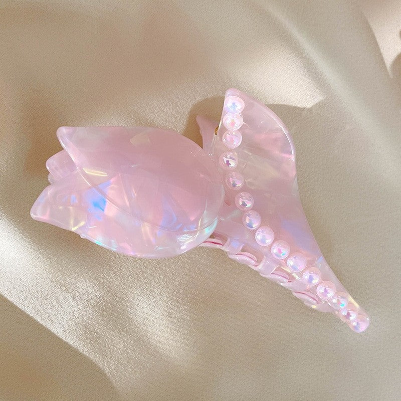 Rose Shaped Acetate Hair Claw Clip
