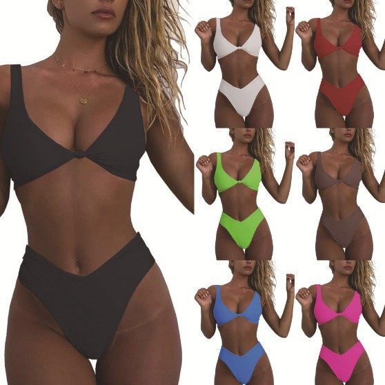Women's High Waist Bikini Two Piece Swimsuit