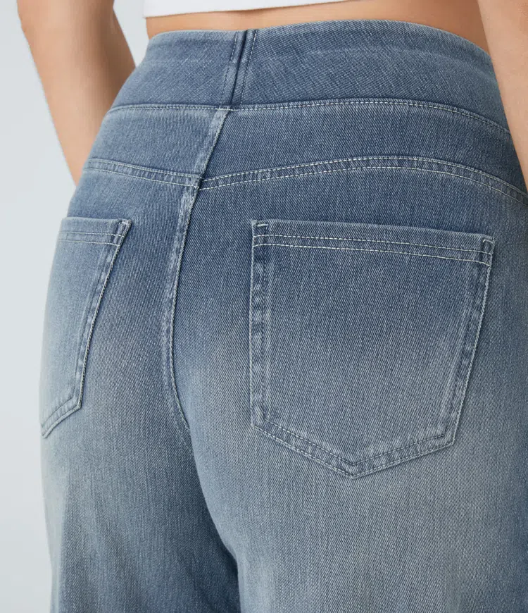 FlexiChic - Super Stretch High-Waisted Wide Leg Jeans + 50% OFF