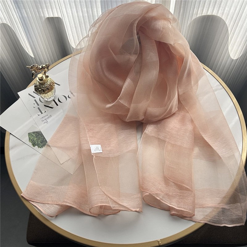 Fashion Plaid Scarf With Gold Trim