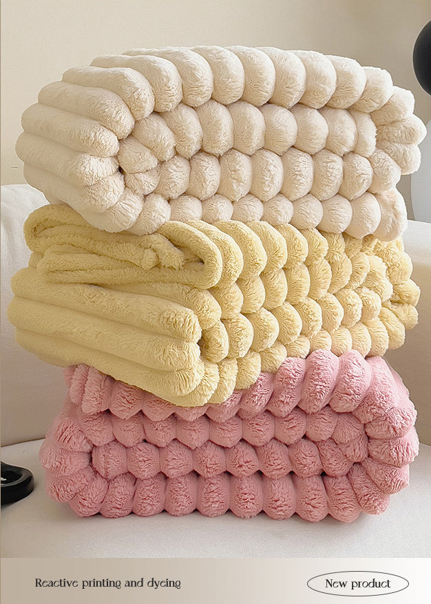 Plush Faux Rabbit Fur Blanket