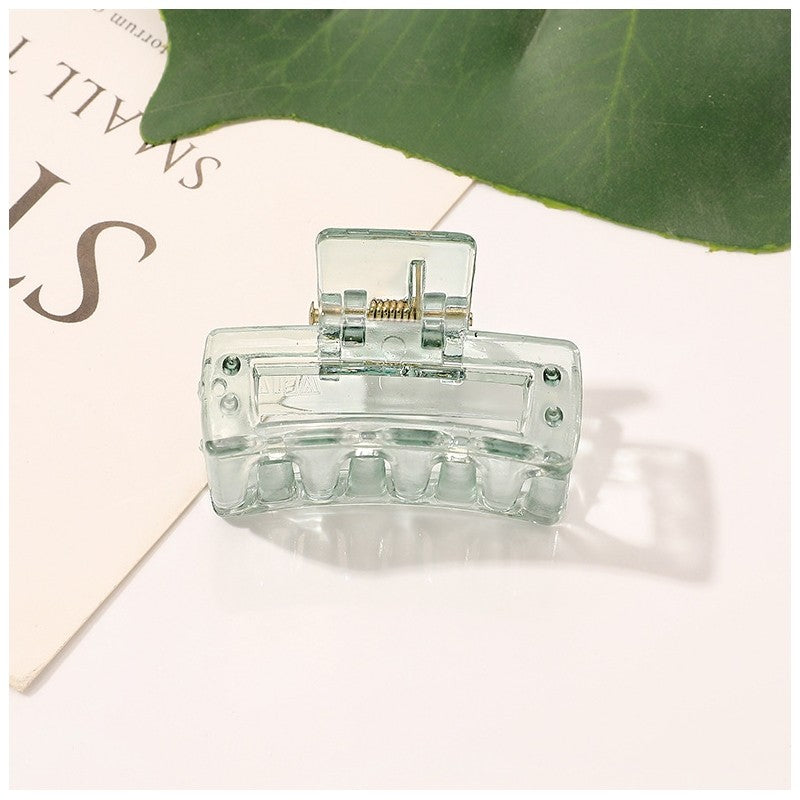 Transparent Macaron Color Rectangle Claw Clip