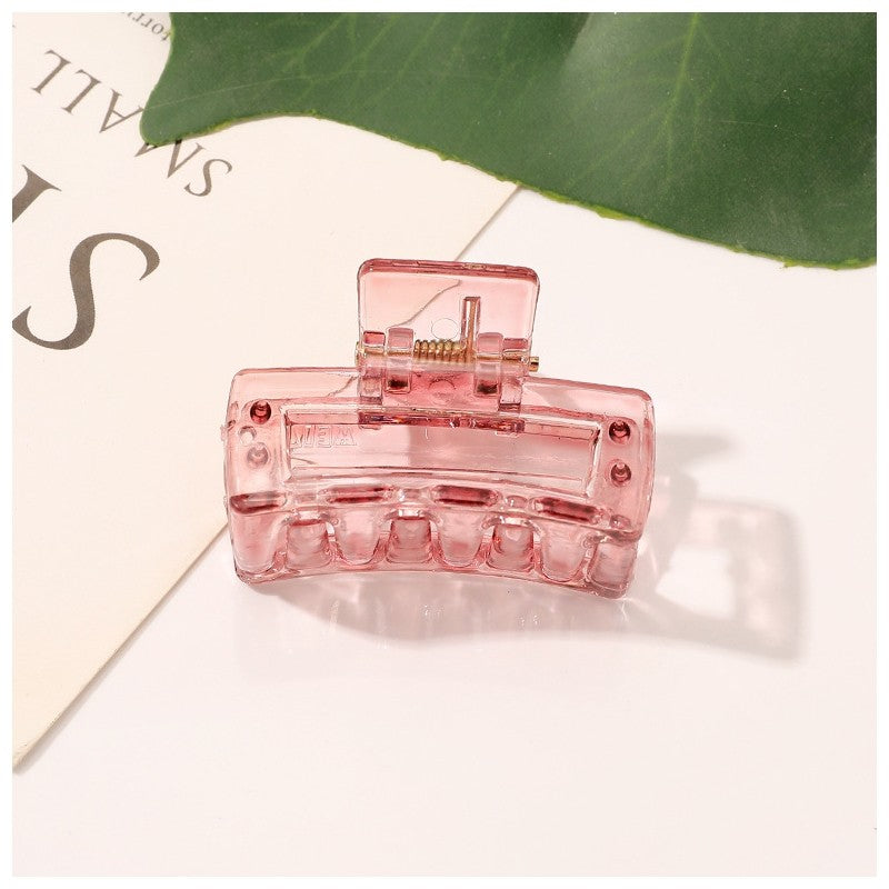 Transparent Macaron Color Rectangle Claw Clip