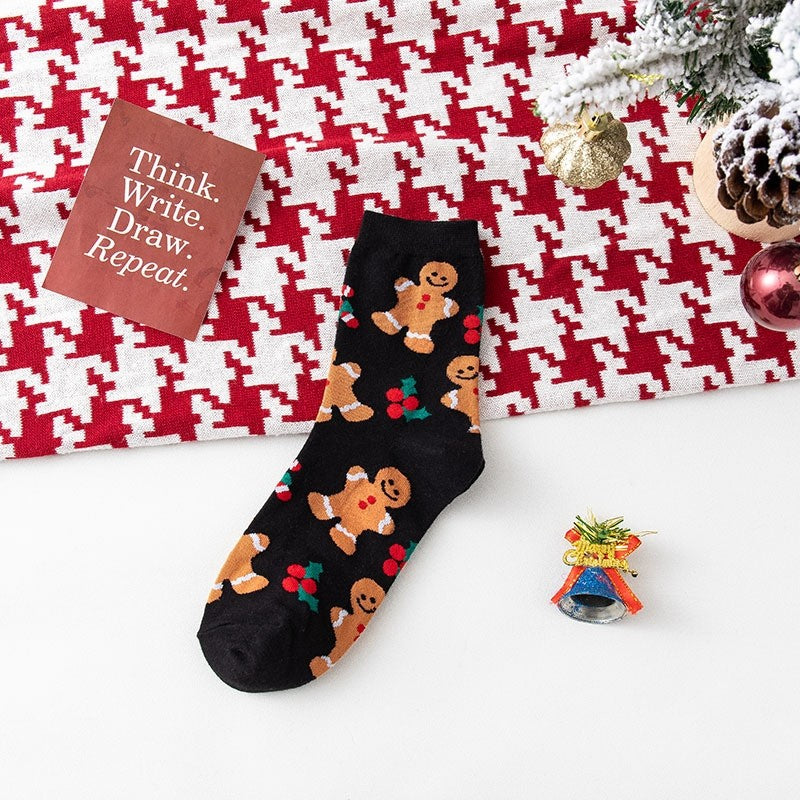 Christmas Lovely Cartoon Mid Calf Socks