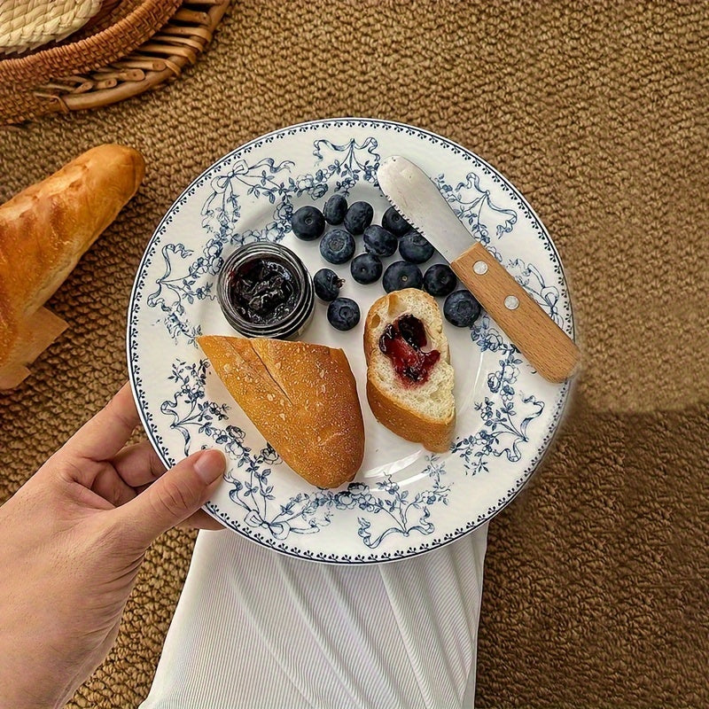Vintage Floral Ceramic Plate
