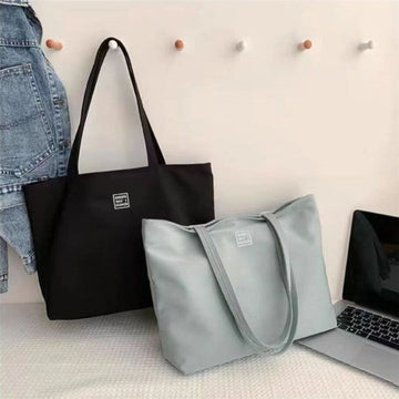 Solid Color Waterproof Large Single Shoulder Bag