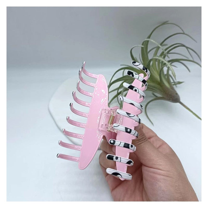 Yin-Yang Printed Stylish Hair Claw Clip