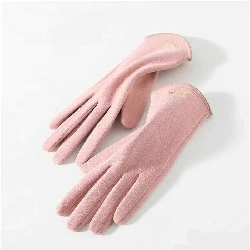 Lady Touch Screen Warm Windproof Cashmere Gloves