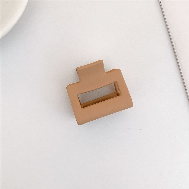 Frosted Solid Color Square Claw Clip