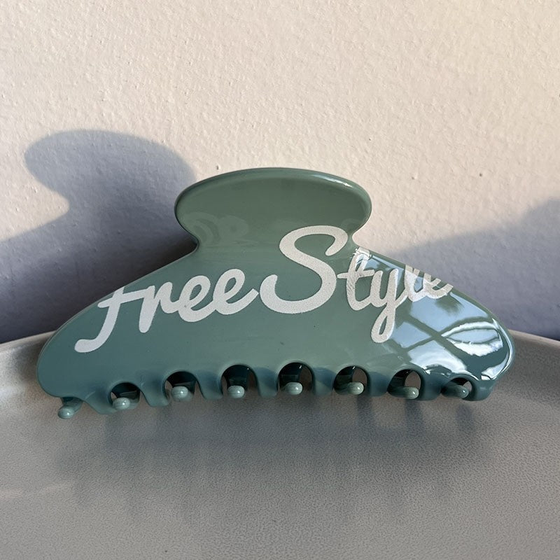 Letter Printed Daily Hair Claw Clip