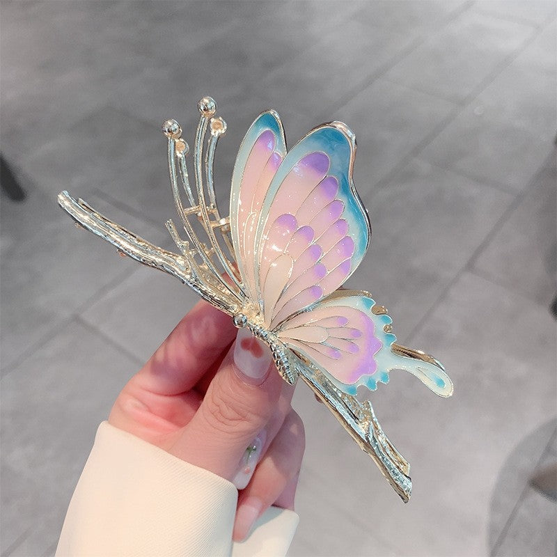 Elegant Branch Butterfly Hair Claw Clip