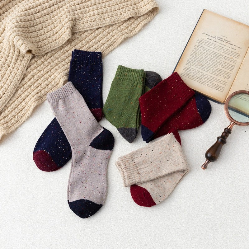 Soft Polka-Dot Lightweight Breathable Sock(A Set Of Five Pairs)