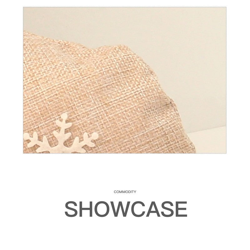 Linen Plush Snowman Santa Sock Gift Bag Christmas Decoration