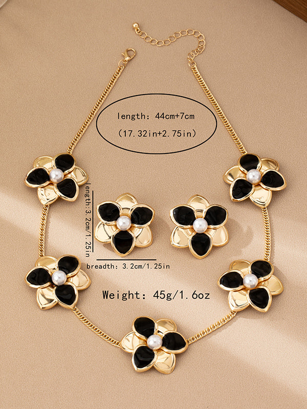 Flower Shape Earrings Accessories Necklaces Accessories