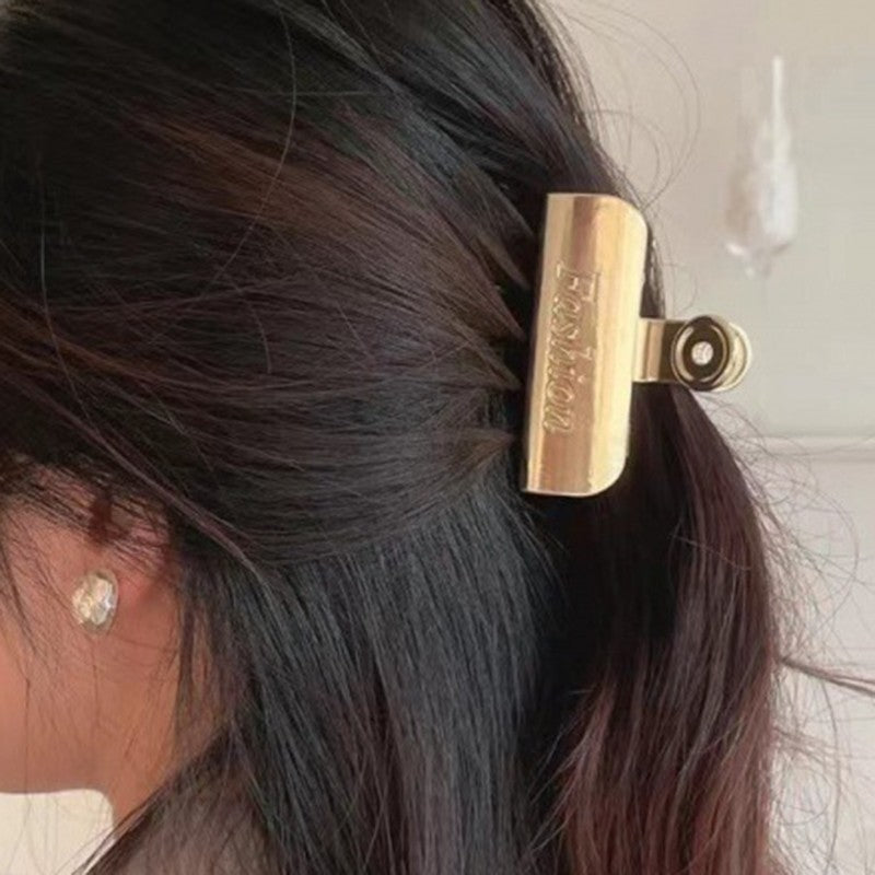 Chic Metallic Geometric Hair Claw Clip