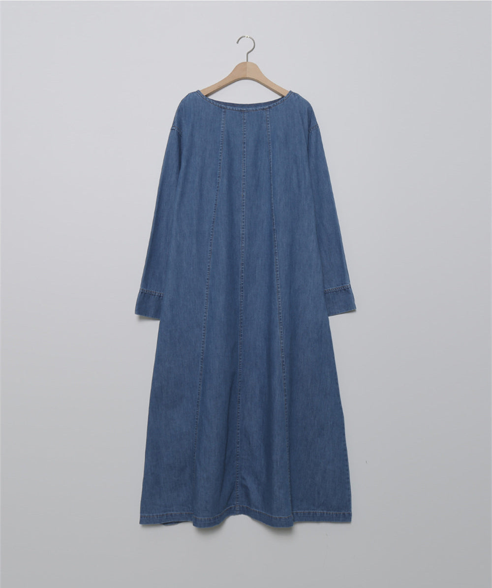 Casual Simple Design Denim Long Cozy Dresses-Dresses-Free Shipping at meselling99