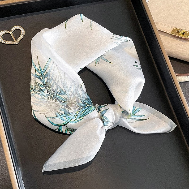 Malaysian Print Square Silk Scarf
