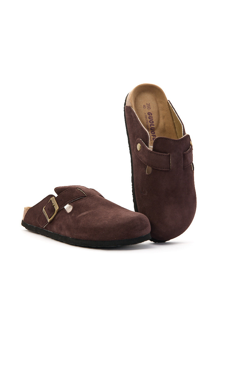 Cruise Anywhere Suede Clog - Chocolate
