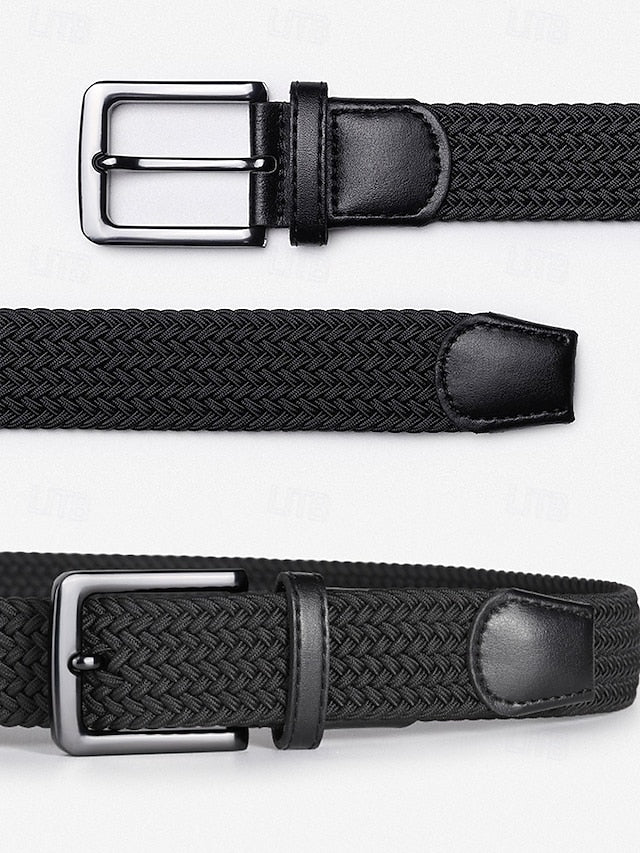 Men's Elastic Woven Braided Belt