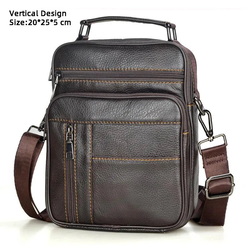 Retro Soft Cowhide Leather Crossbody - Mini Pad Boy Shoulder Bag