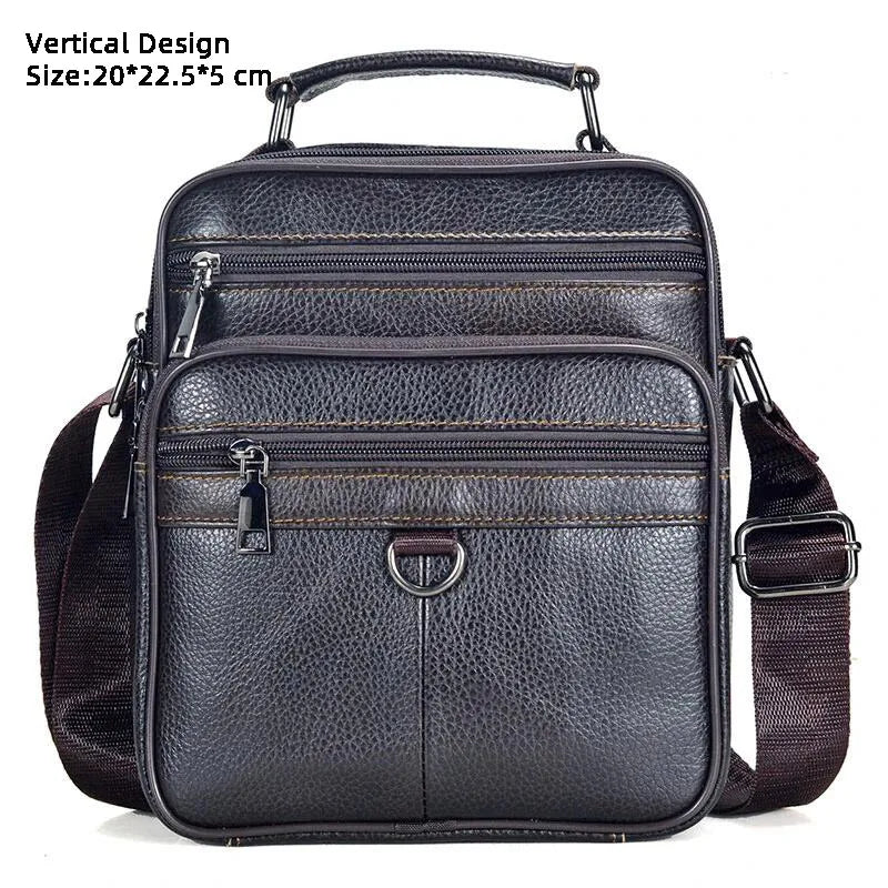Retro Soft Cowhide Leather Crossbody - Mini Pad Boy Shoulder Bag