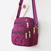 Women's Quilted Nylon Crossbody Bag – Lightweight Waterproof Shoulder Purse with Multi-Pocket Design for Travel & Daily Use