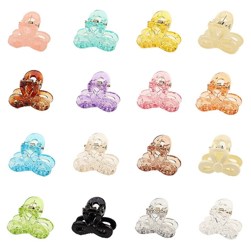 Small Transparent Colored Hair Claw Clip