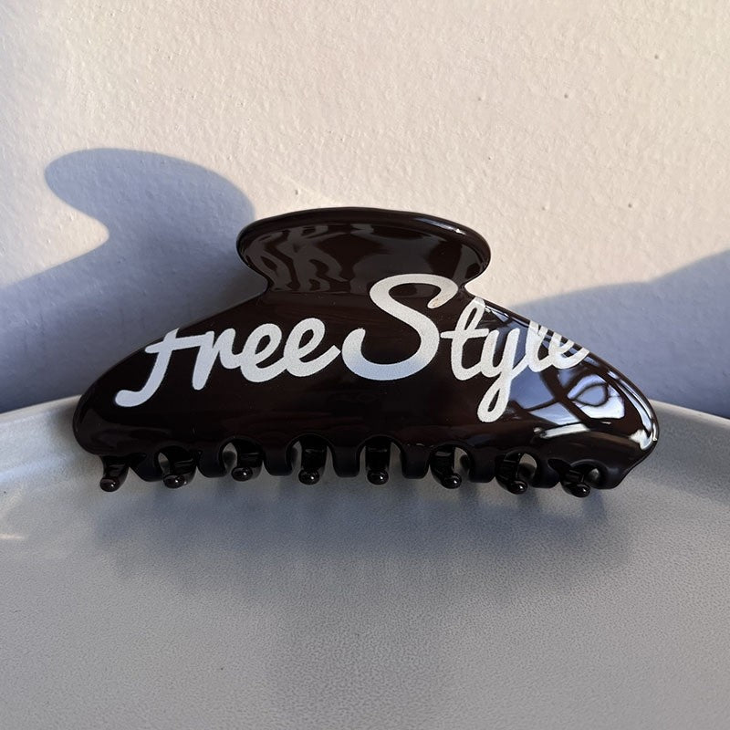 Letter Printed Daily Hair Claw Clip