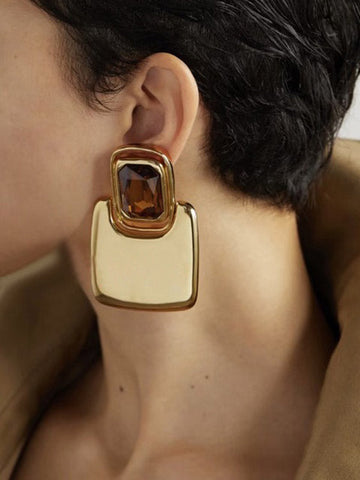 Geometric Shiny Earrings Accessories