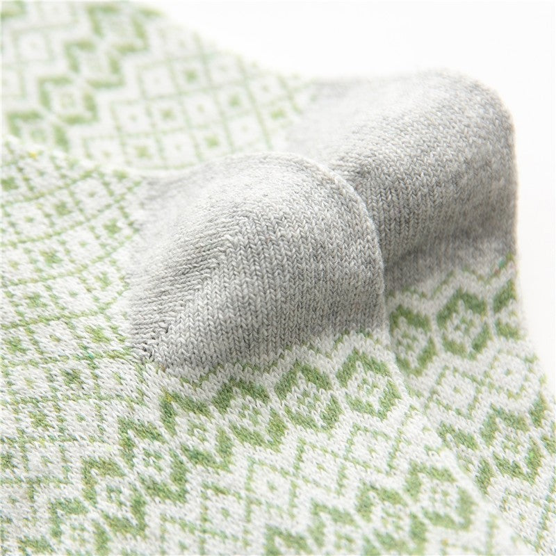 Print Breathable Striped Absorb Sweat Sock(A Set Of Five Pairs)