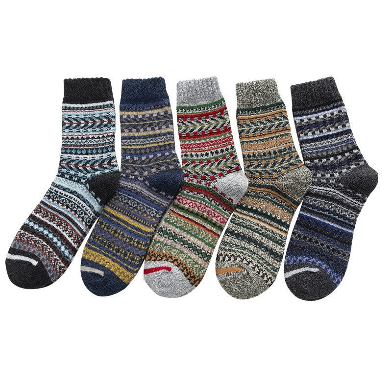 Breathable Soft Anti-Stress Striped Sock(A Set Of Five Pairs)