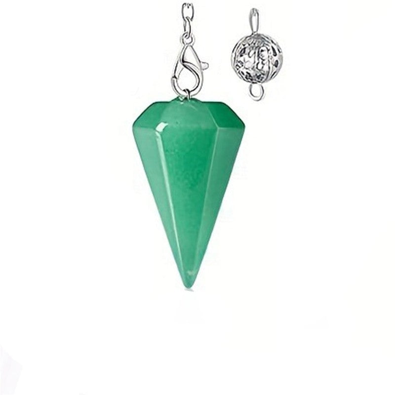 Hexagonal Faceted Cone Pendant Necklace