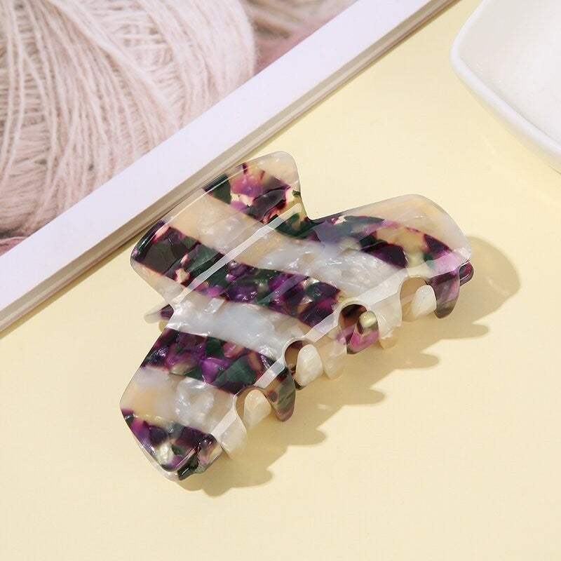 Stripes Marbled Hair Claw Clip