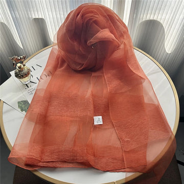 Fashion Plaid Scarf With Gold Trim