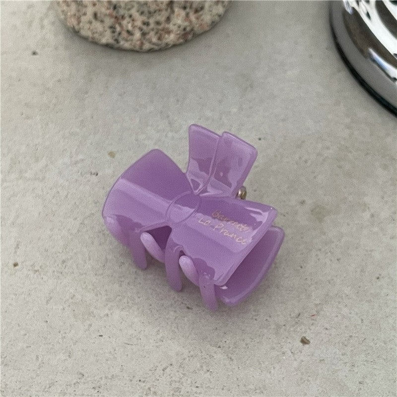Solid Bow Shaped Hair Claw Clip