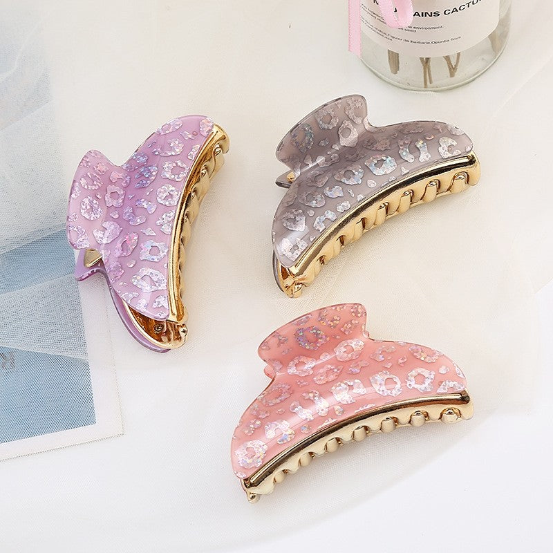 Fashion Acrylic Print Hair Claw Clip