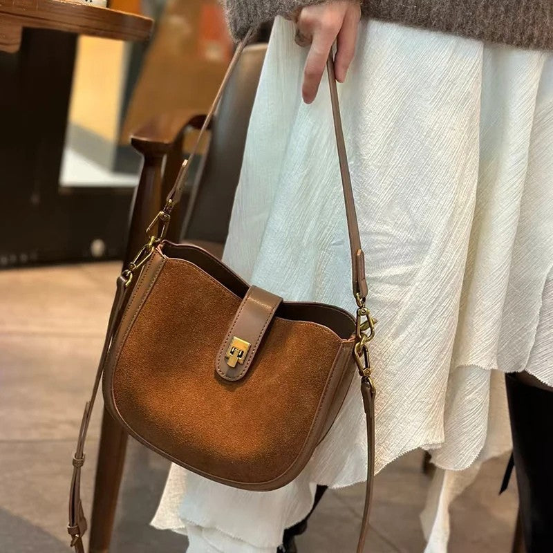 Women Cowhide Genuine Leather Shoulder Bag - Luxury Design Handbag