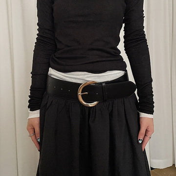 Fashion Matte Wide Edge Belt