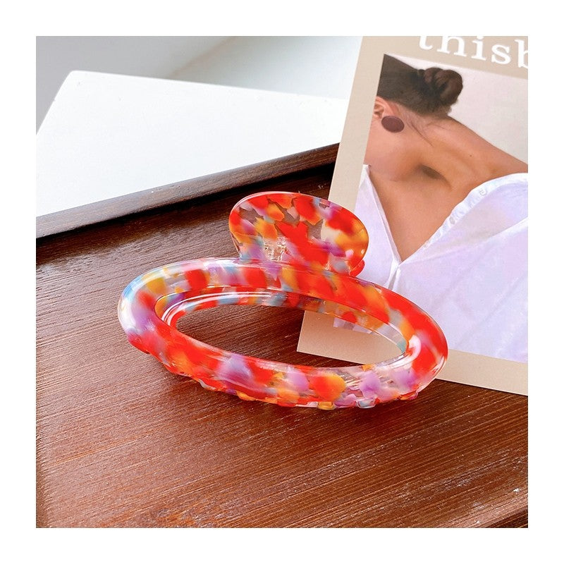 Hollowed Out Oval Hair Claw Clip