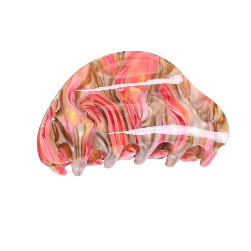 Marbled Print Retro Hair Claw Clip