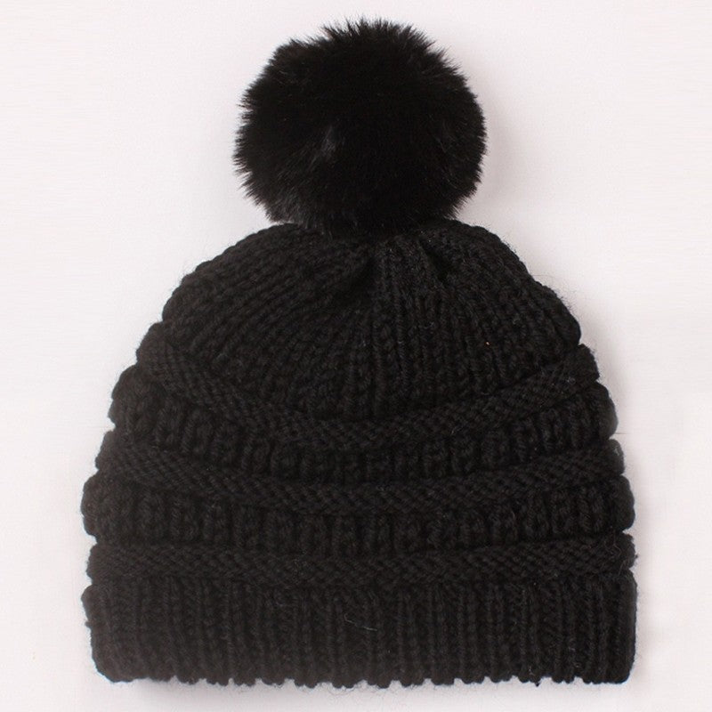 Baby's Pom Pom Knitted Hat
