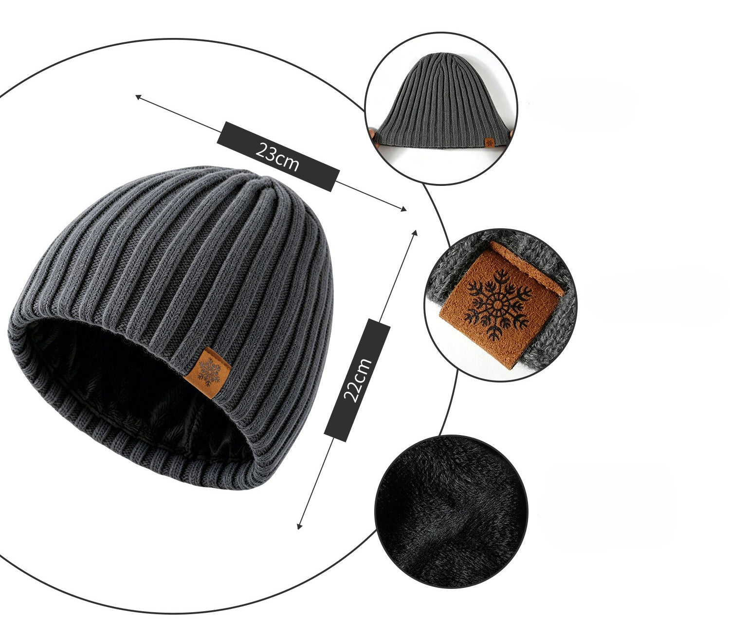 Men's Winter Knit Hat Scarf Gloves Set